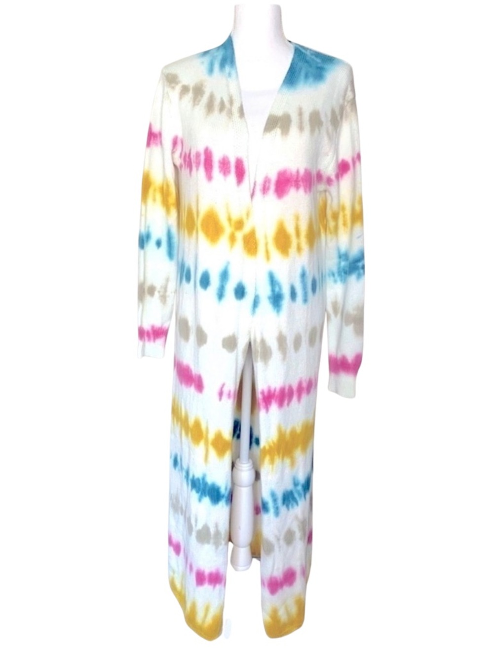 NWT Stitches & Stripes Long Tie Dye‎ Cardigan Sweater Women Small 100% Cotton
